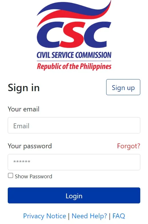 CSC Online Appointment