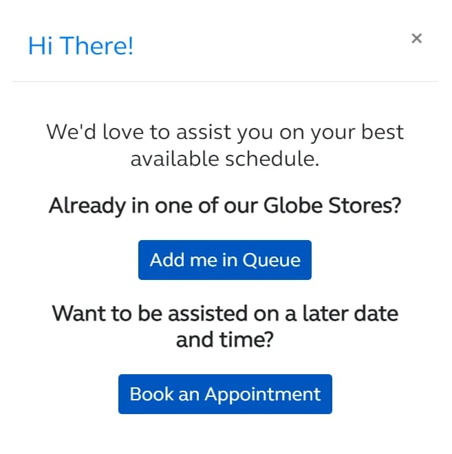 Globe Appointment Booking For Change SIM